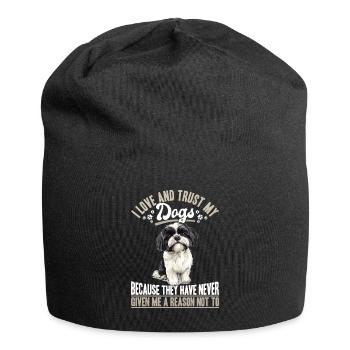 Shih Tzu Dog Owner - Jersey Beanie - black - Front