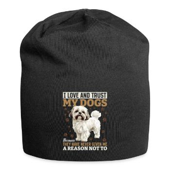 Shih Tzu Dog Owner - Jersey Beanie - black - Front