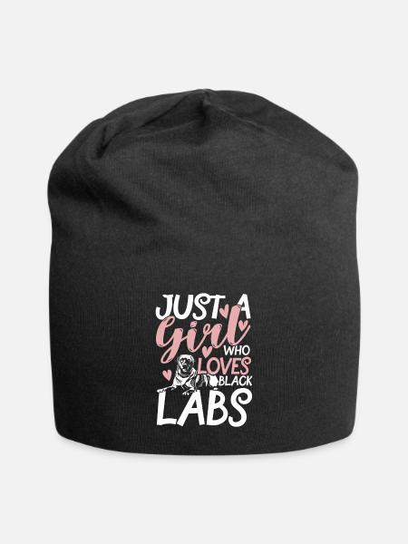 Just a girl who loves black labs - Jersey-Beanie - Schwarz
