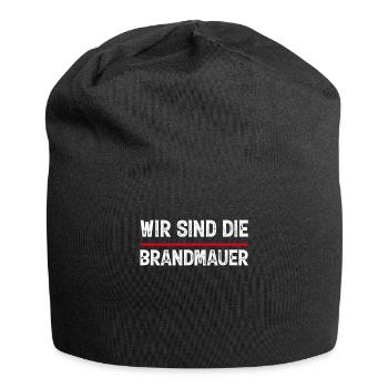 Wir sind die Brandmauer gegen rechts - Jersey-Beanie - Schwarz - Vorne