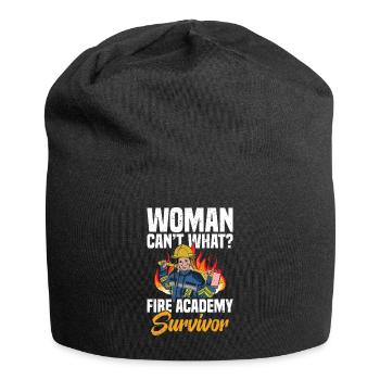 Frau Kann Nicht Was? Fire Academy Survivor - Jersey-Beanie - Schwarz - Vorne