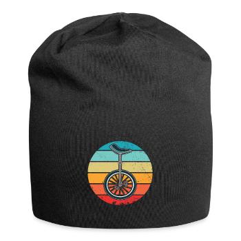 Monocycle équitation Rétro Vintage Unicycle coucher de soleil - Bonnet en jersey - noir - Devant