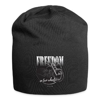 Freiheit auf zwei Rädern Motorrad Kreide Zeichnung - Jersey-Beanie - Schwarz - Vorne