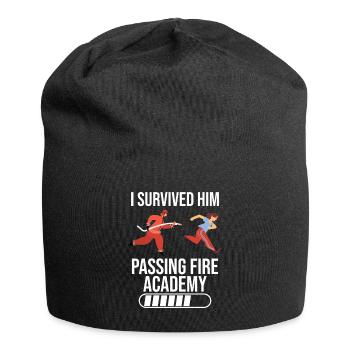 Ich Habe Ihn Überlebt, Wie Er Die Fire Academy - Jersey-Beanie - Schwarz - Vorne