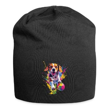 Beagle - Jersey-Beanie - Schwarz - Vorne
