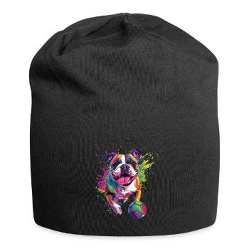 Bulldogge - Jersey-Beanie - Schwarz - Vorne