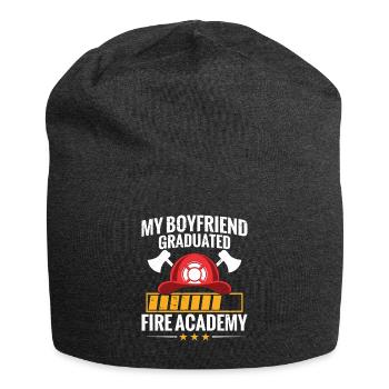 Mein Freund Hat Die Fire Academy Abgeschlossen - Jersey-Beanie - Anthrazit - Vorne