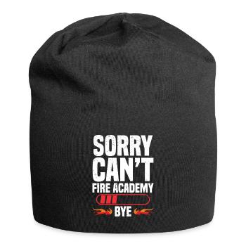 Entschuldigung. Kippen. Feuerakademie. Tschüss. - Jersey-Beanie - Schwarz - Vorne