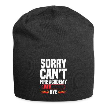 Entschuldigung. Kippen. Feuerakademie. Tschüss. - Jersey-Beanie - Anthrazit - Vorne