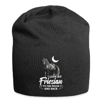 I love my Friesian to the moon and back - Jersey Beanie - black - Front