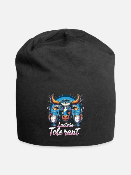 Laktose tolerant - Jersey-Beanie - Schwarz