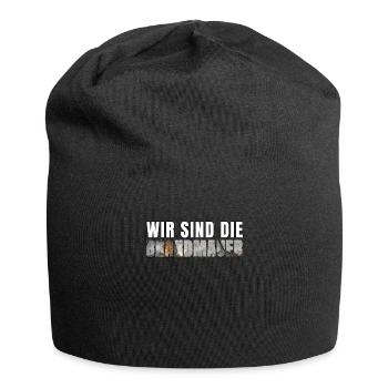 WIR SIND DIE BRANDMAUER GEGEN RECHTS - Jersey-Beanie - Schwarz - Vorne