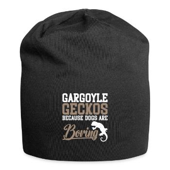Gargoyle Geckos, Weil Hunde Langweilig Sind - Jersey-Beanie - Schwarz - Vorne