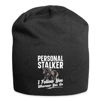 Personal stalker I follow you wherever you go - Jersey Beanie - black - Front