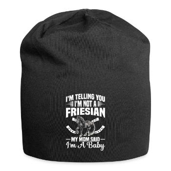 Ich Sage Dir, Ich Bin Kein Friesisch, Meine - Jersey-Beanie - Schwarz - Vorne