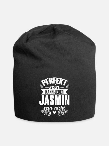 Jasmin - Perfekt Sein Kann Jeder Jasmin Nicht - Jersey-Beanie - Schwarz