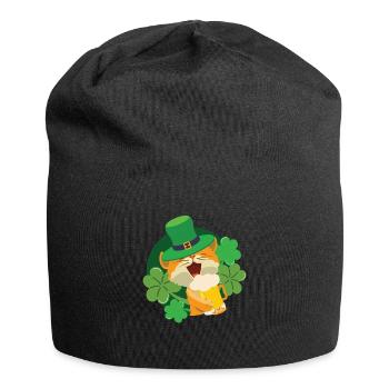 Chat Chaton de la Saint-Patrick - Bonnet en jersey - noir - Devant