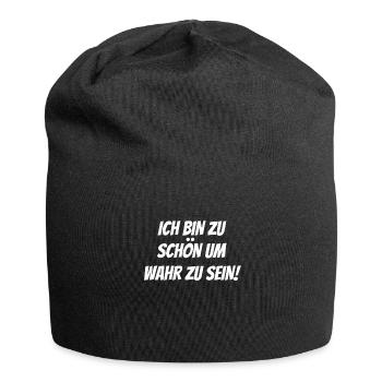 zu schön um wahr zu sein Selbstverliebt Egoistisch - Jersey-Beanie - Schwarz - Vorne
