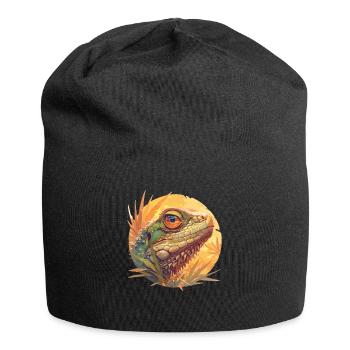 Eidechsen Eidechse - Jersey-Beanie - Schwarz - Vorne