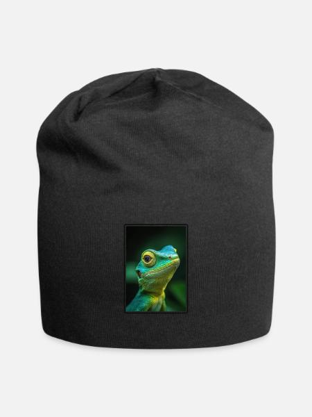 Eidechsen Eidechse - Jersey-Beanie - Schwarz