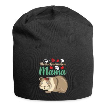 Cochon d’Inde Maman Amour sincère - Bonnet en jersey - noir - Devant