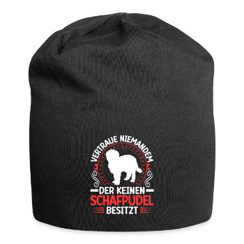 Schafpudel Ich besitze einen Hütepudel - Jersey-Beanie - Schwarz - Vorne