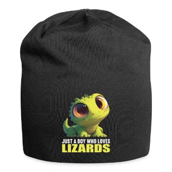 Eidechsen Eidechse - Jersey-Beanie - Schwarz - Vorne