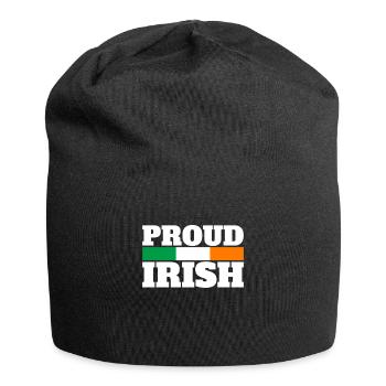Fier Irlandais Irlande Drapeau Irlandais Fier Irlandais - Bonnet en jersey - noir - Devant
