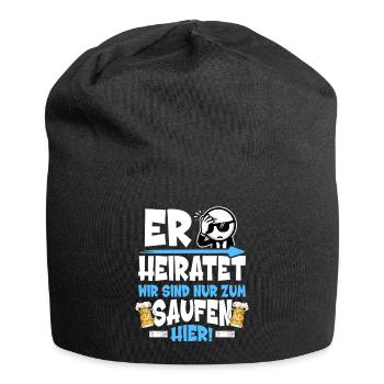 Poltern Männer T-Shirt Polterabend Männer Polterer - Jersey-Beanie - Schwarz - Vorne