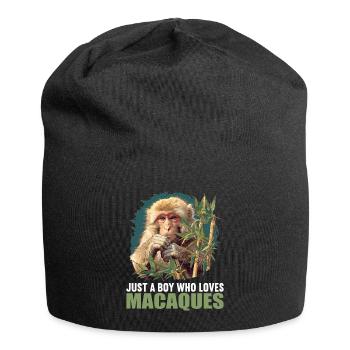 Makaken Makake - Jersey-Beanie - Schwarz - Vorne