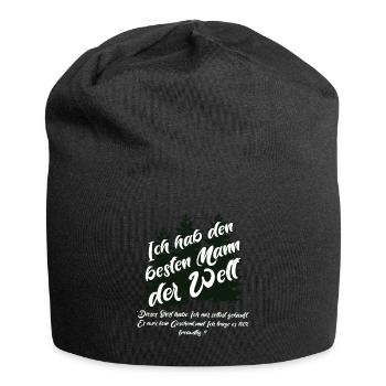 Ich habe den besten Mann der Welt - Jersey-Beanie - Schwarz - Vorne