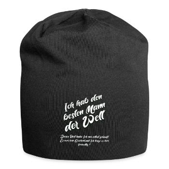 Ich habe den besten Mann der Welt - Jersey-Beanie - Schwarz - Vorne