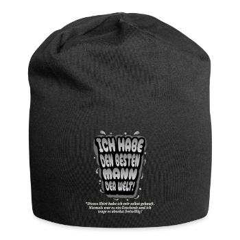 Ich habe den besten Mann der Welt - Jersey-Beanie - Schwarz - Vorne