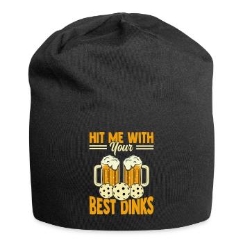 Hit Me With Your Best Drinks Pickleball Alkohol - Jersey-Beanie - Schwarz - Vorne