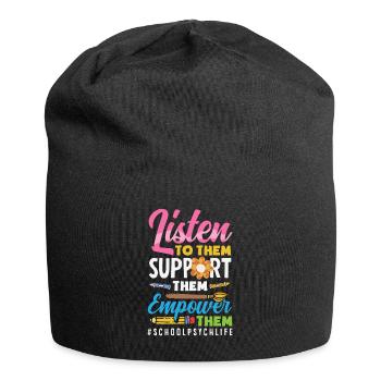 Schule Psych Berater Psychologie - Jersey-Beanie - Schwarz - Vorne