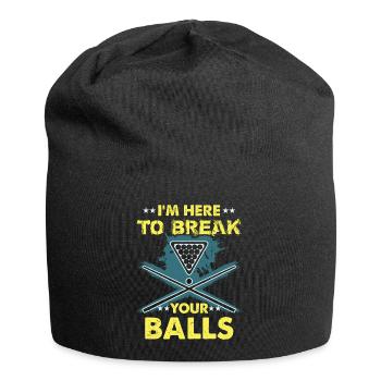 Billardspieler Geschenk Billard Queue Billardtisch - Jersey-Beanie - Schwarz - Vorne