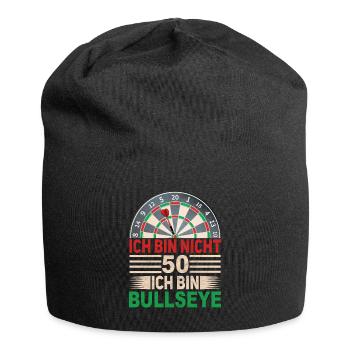 Ich bin nicht 50, ich bin Bullseye – Lustiges Dart - Jersey-Beanie - Schwarz - Vorne
