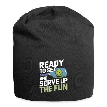 Pickleball Teamsport Paddleball Spielen - Jersey-Beanie - Schwarz - Vorne