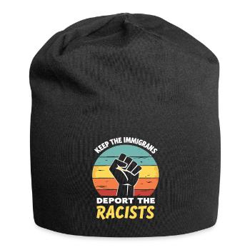 Antirassismus Vielfalt, Gerechtigkeit & Gleichheit - Jersey-Beanie - Schwarz - Vorne