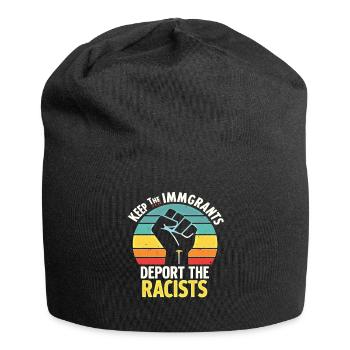 Antirassismus Vielfalt, Gerechtigkeit & Gleichheit - Jersey-Beanie - Schwarz - Vorne