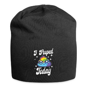 Drôle '0 jours depuis que j’ai fait caca pour la dernière fois - Bonnet en jersey - noir - Devant
