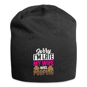 Drôle '0 jours depuis que j’ai fait caca pour la dernière fois - Bonnet en jersey - noir - Devant