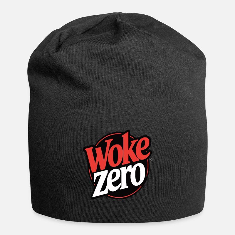 WOKE ZERO Ironisches Anti Wroke Design - Jersey-Beanie - Schwarz
