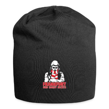 Frankfurt und sonst nichts - Jersey-Beanie - Schwarz - Vorne