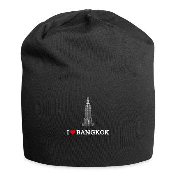 J’aime Bangkok Coeur Drapeau État Thaïlande Lover Jeu de mots - Bonnet en jersey - noir - Devant