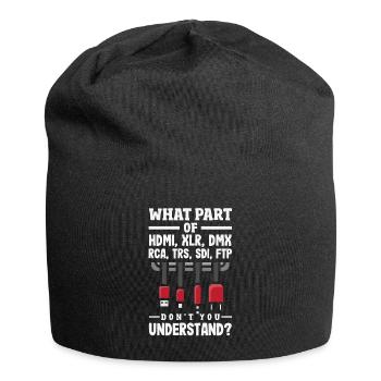 Funny Audiovisual Technician AV Tec - Jersey Beanie - black - Front
