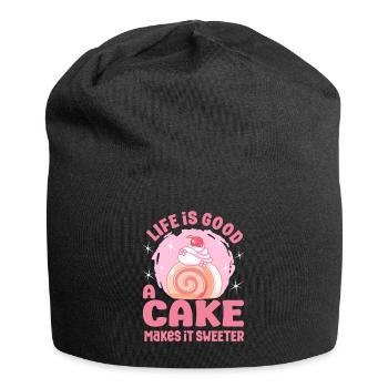 Cake Baker Cake Makes It Sweeter Cupcake - Jersey Beanie - black - Front