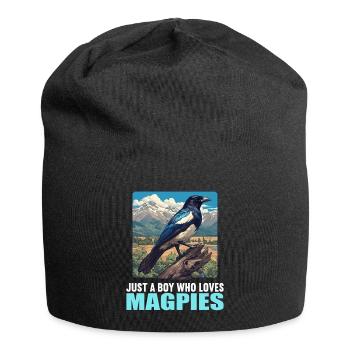 Elstern Elster - Jersey-Beanie - Schwarz - Vorne