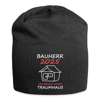 Builder 2025 Gift Men Men's House Building - Jersey Beanie - black - Front