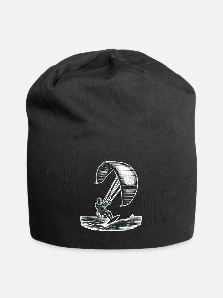 Kitesurfen Kitesurfer Kiteboard - Jersey-Beanie - Schwarz